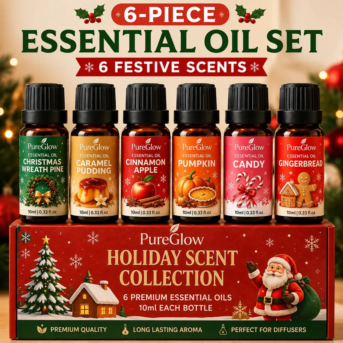 PureGlow™ 6-Piece Holiday Essential Oil Set