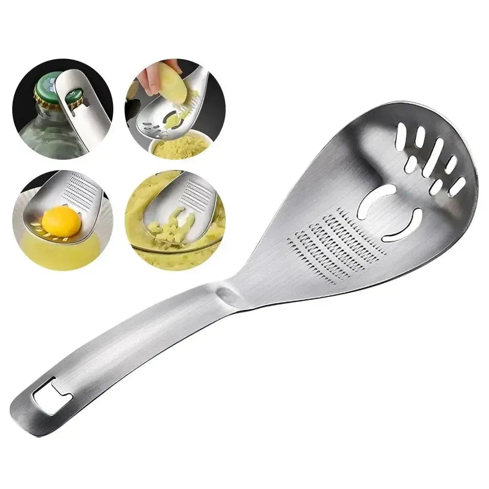 Multifunctional Stainless Steel Ginger Garlic Grater Spoon