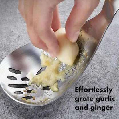 Multifunctional Stainless Steel Ginger Garlic Grater Spoon