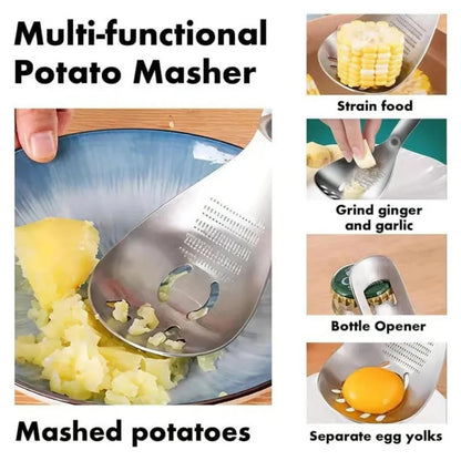 Multifunctional Stainless Steel Ginger Garlic Grater Spoon